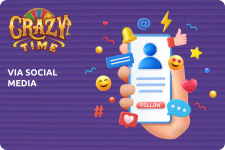 Crazy Time casino login via Social Media